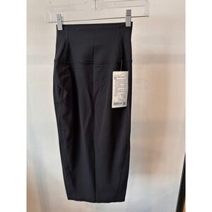 Lululemon Nulu Slim-Fit HR Skirt Black High Rise Midi Size 2 NWT